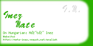 inez mate business card